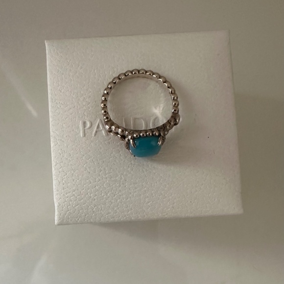 Pandora Blue Crystal sterling silver ring - Picture 4 of 6